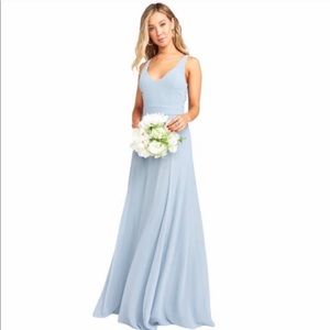 Show Me Your MuMu Jenn Maxi Dress Steel Blue L